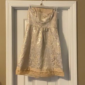 American Eagle Outfitters, size 4 metallic strapless dress